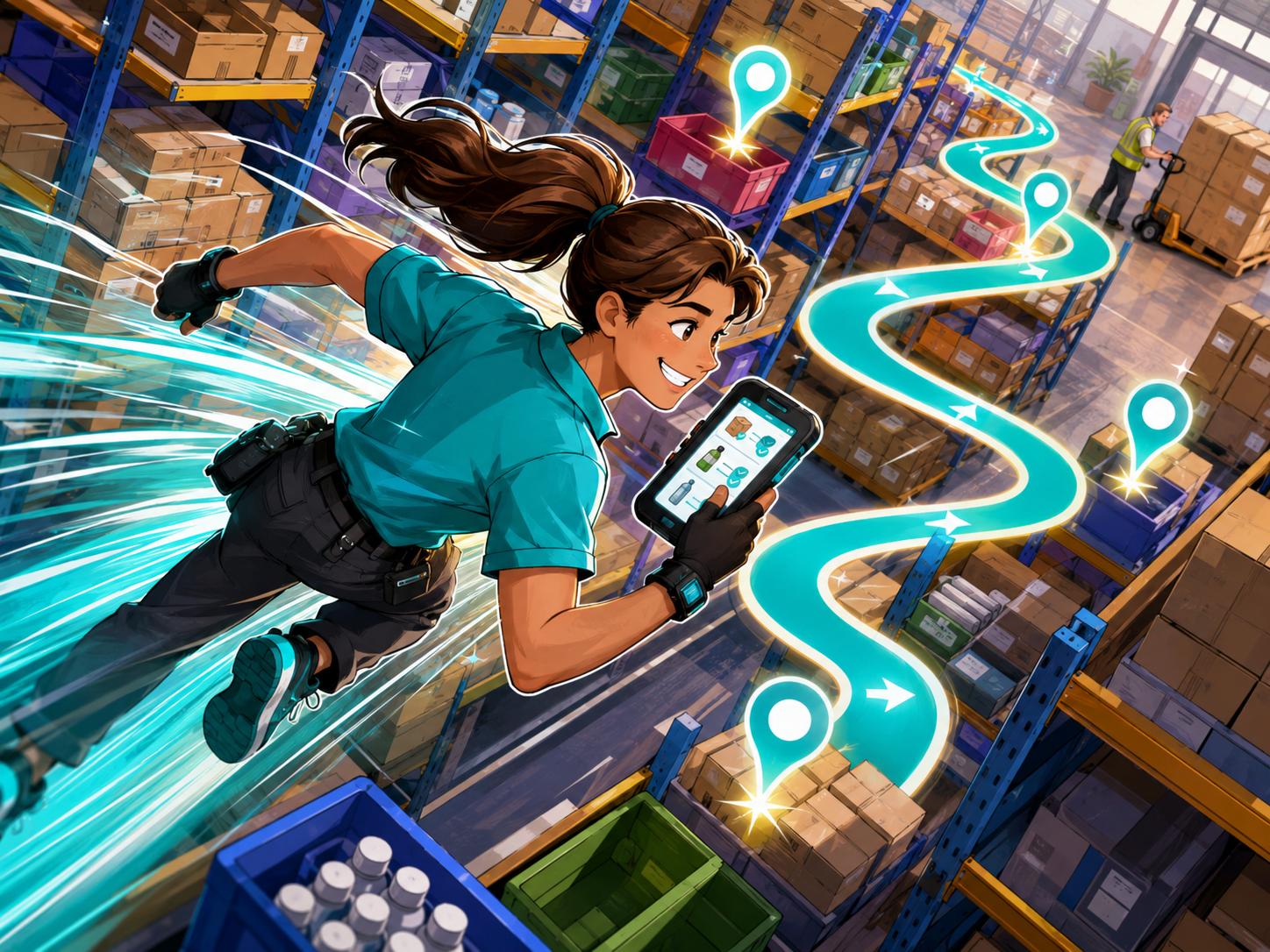 Guided warehouse picking with ERP integration