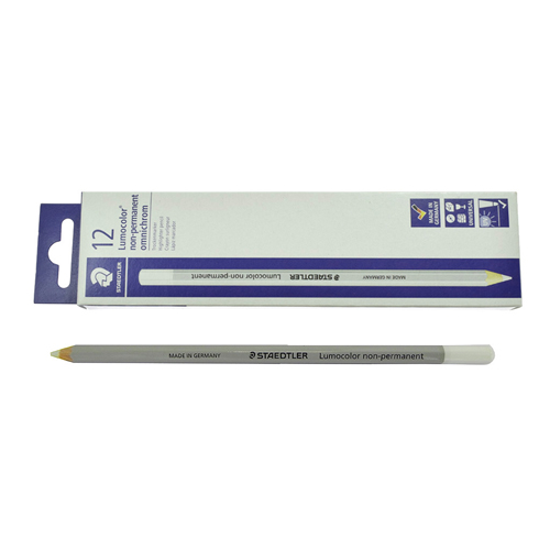 STAEDTLER 108-0 | Lumocolor Неперманентный Сухой Маркер Растворимый в Воде, Белый (12 шт)