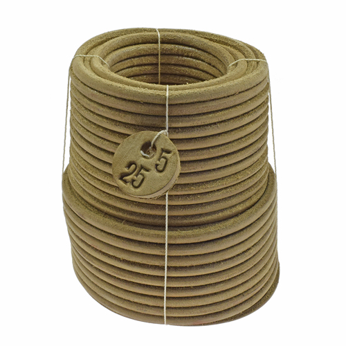 Correia de Couro Ø 5mm - Cor Natural - para Máquina de Costura (Rolo 25m) - Made in Italy