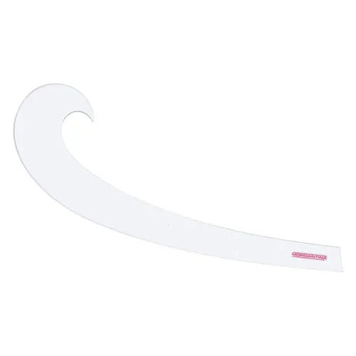 Transparent Plastic (Acrylic) French Curve Ruler – Sabre Shape 80 cm (Made in Italy)