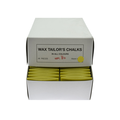 Tailor's Wax Chalks - YELLOW - (48 pcs) - Made in Italy