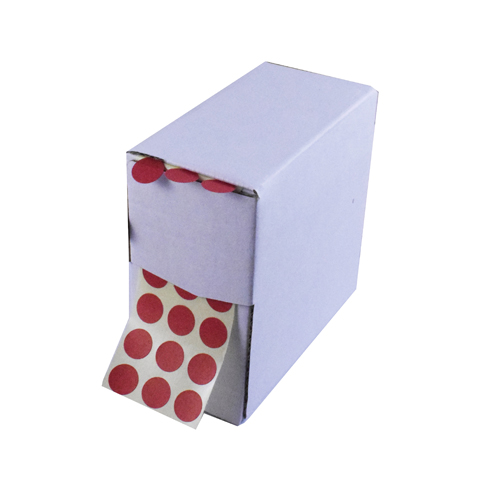 Autocollant d'Identification des Défauts Ø 1,0 cm - ROUGE (5000 Pièces)