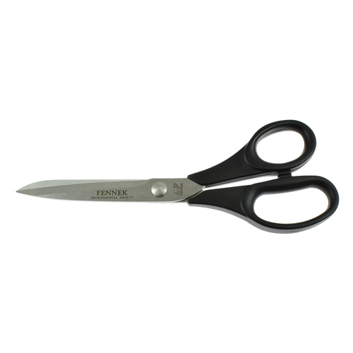 Tesoura de Alfaiate em Aço Inoxidável 18 cm (7"), Cabos de Plástico - Made in Italy (FENNEK)