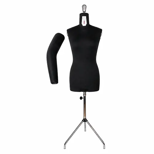 Adjustable Dummies with Arm and Tripod - Man- Sizes: 44 to 54  - BLACK - Made In Italy