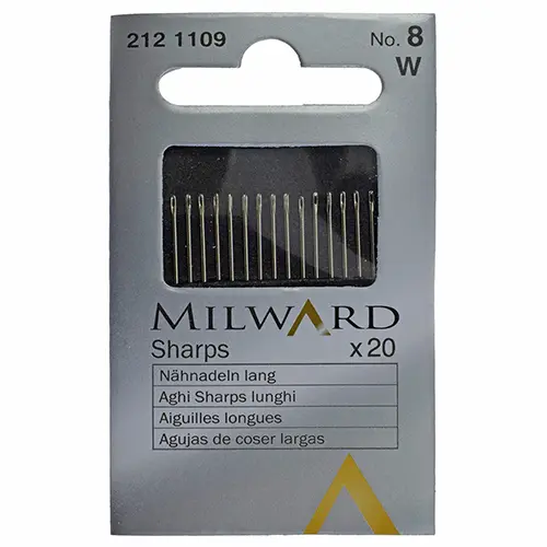 Aghi a Mano Sharps lunghi "MILWARD" N. 8 (20 PZ) - Misura  0,61x35 mm # 212 1109