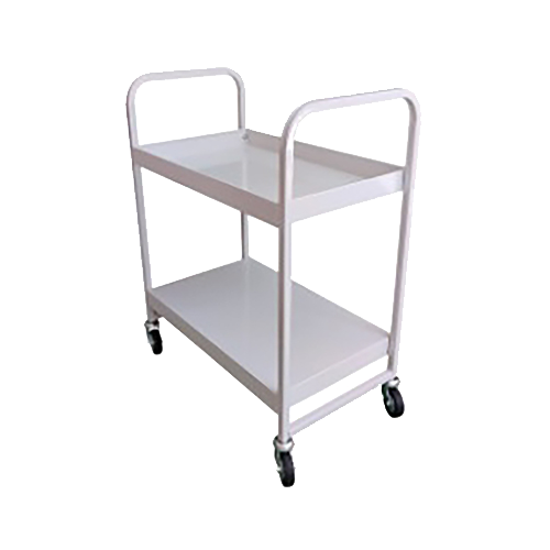 Zweistöckiger Metall-Nutzungswagen mit Rädern, Maße: 64x40x86 cm (H) - Hergestellt in Italien