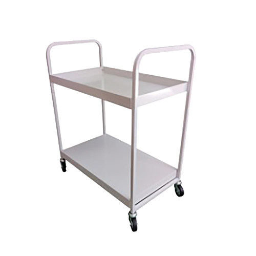 Two-tiered Metal Utility Cart with Wheels 76x45x95 (H) - Made in Italy