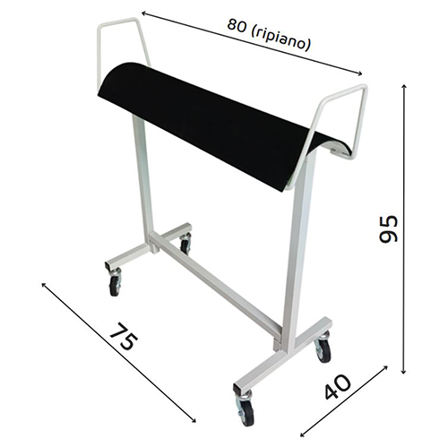 Carrello Portalavoro 40 x 80 x 80 (H) cm (Made in Italy)