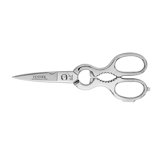Stainless Steel Kitchen Scissors, 21cm  (8.27 inches), Separable for Easy Cleaning # 214SM FENNEK (Made in Italy)