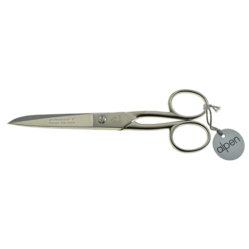 Nickel-Plated Sewing Scissors 15cm (6") - Made in Italy # 1302.60 (Alpen)