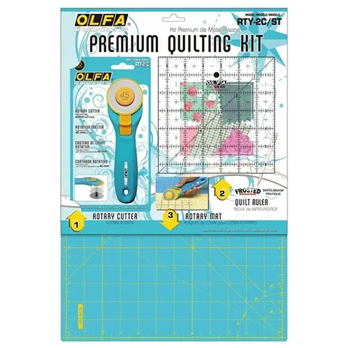 RTY-2C/STQR-RC (OLFA) | Premium Quilt Making Kit - Aqua Version
