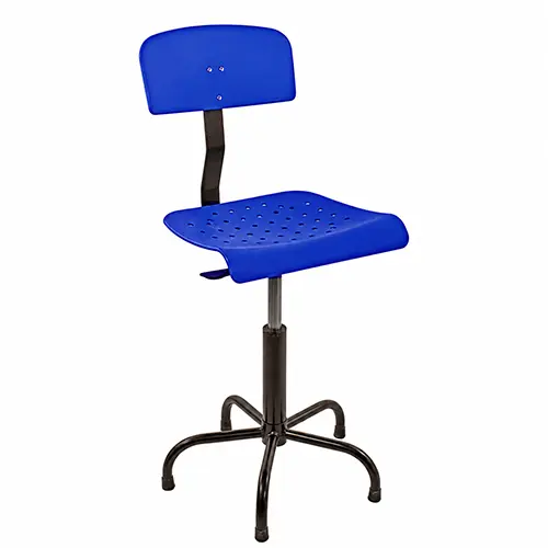 Blue PVC Chair Adjustable Height 57-82 cm with Metal Base (Comel)