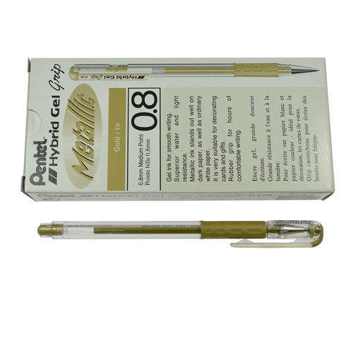 Penna Gel Oro Ø 0,8 mm (12 Pz) (PENTEL)